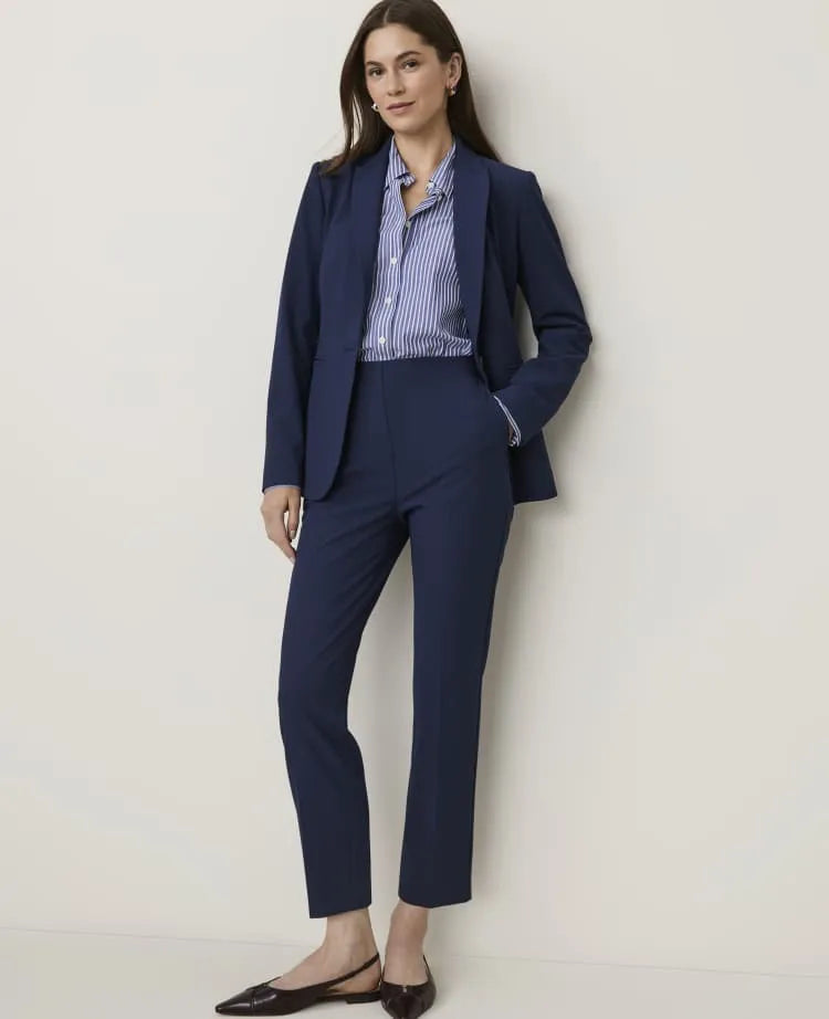 The Petite Side Zip Ankle Pant in Bi-Stretch