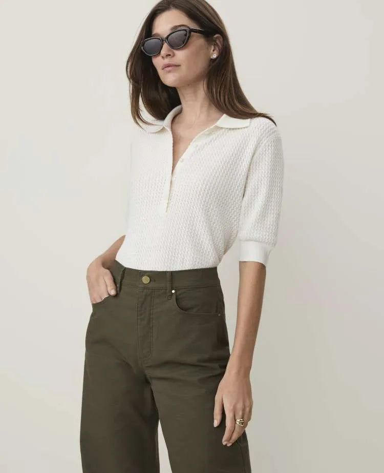 Weekend Textured Henley Sweater