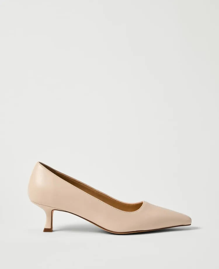 Leather Nip Toe Pump