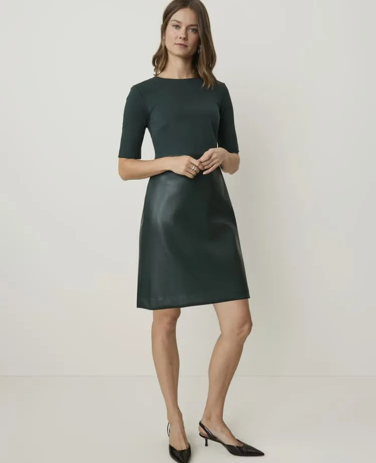 Faux Leather Mini Dress