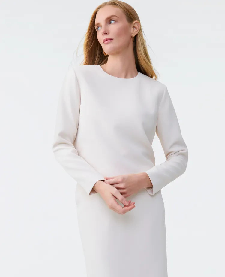 The Crew Neck Top in Fluid Crepe