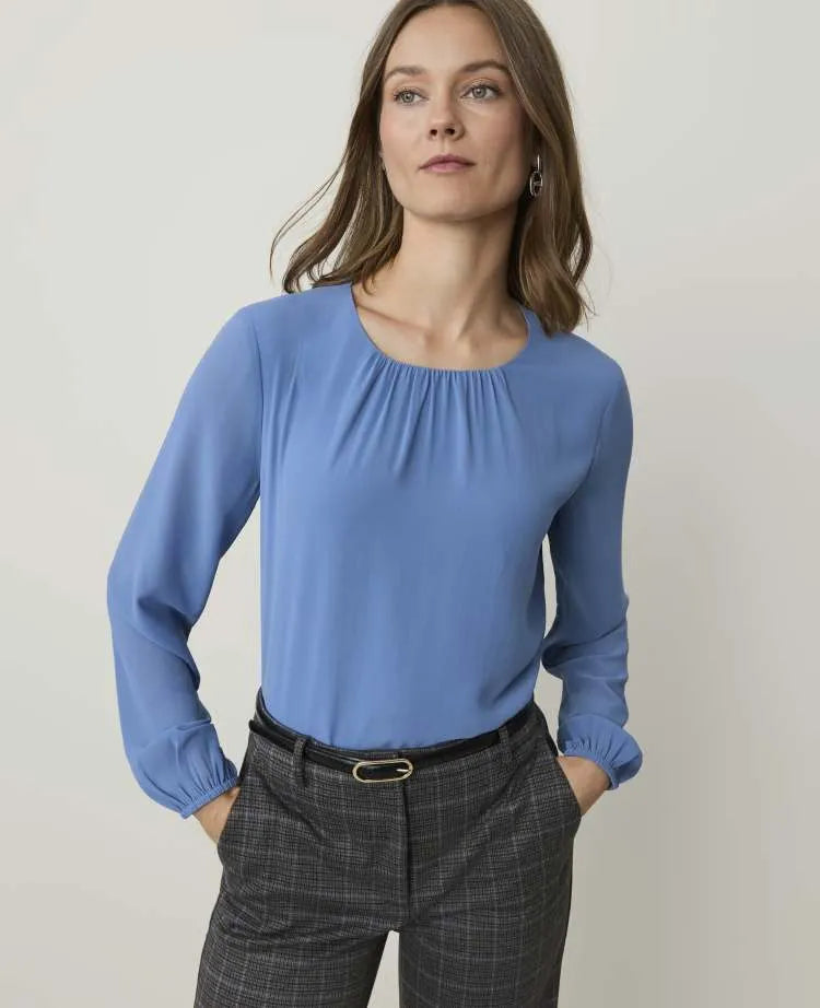 Pleated Front Blouse