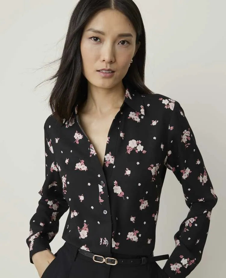 Floral Essential Shirt in Satin