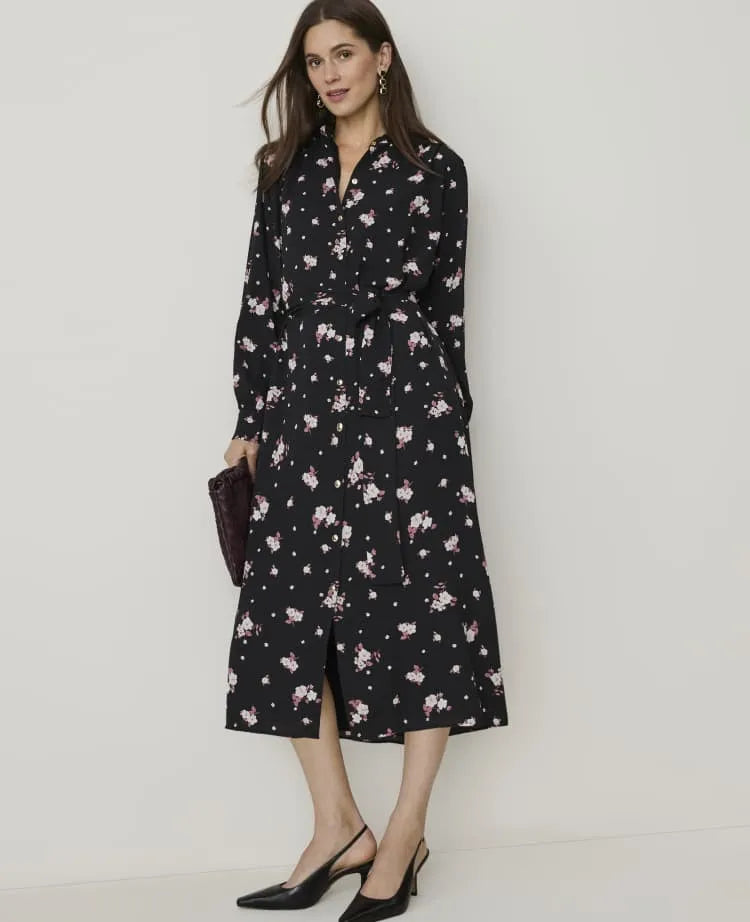 Floral Midi Shirtdress