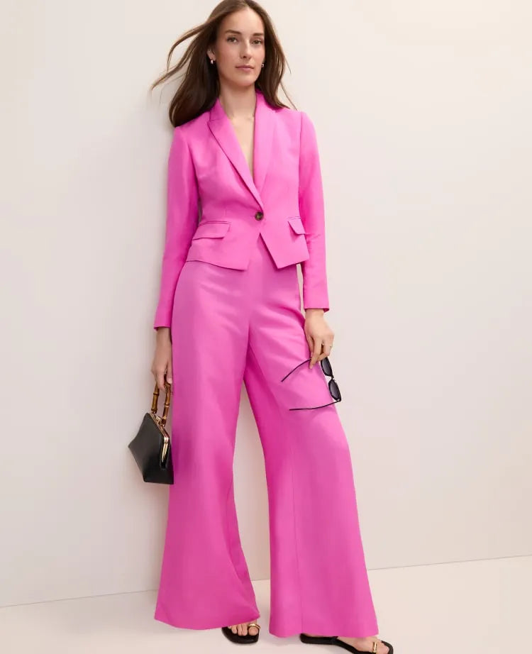 The Statement Palazzo Pant in Linen Blend