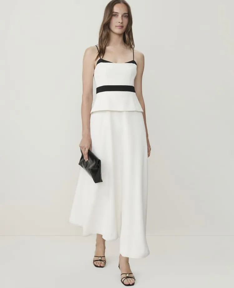 Peplum Flare Midi Dress