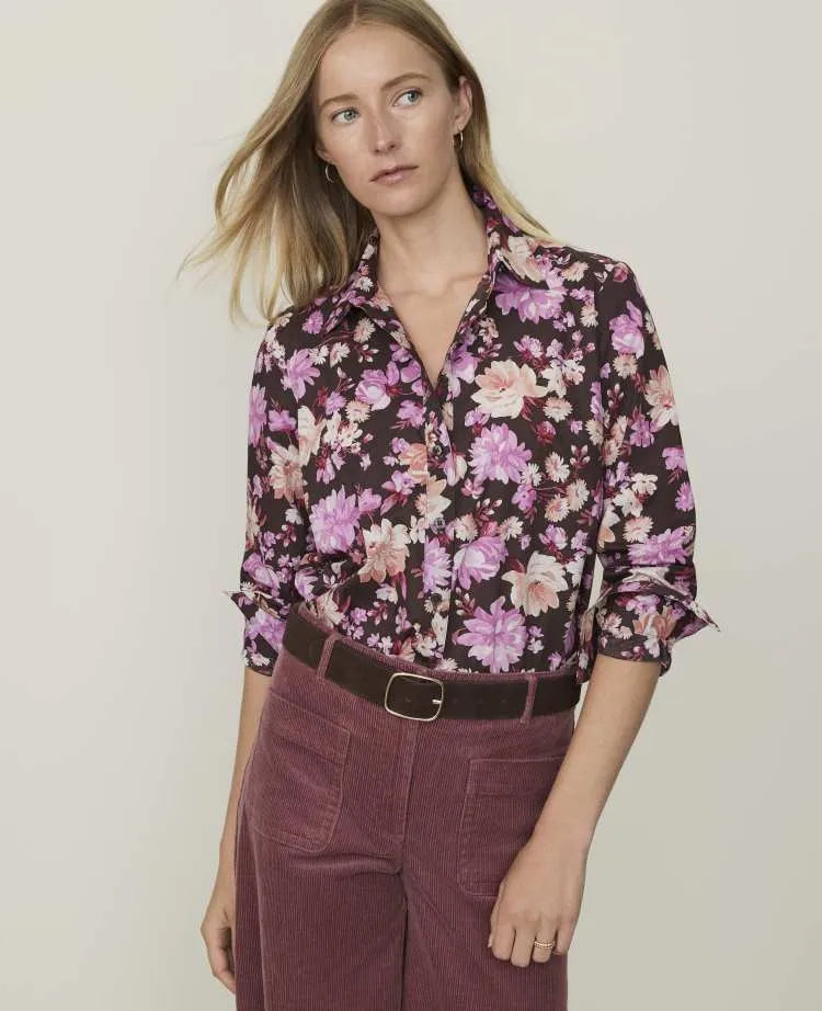 Petite Weekend Floral Relaxed Perfect Shirt