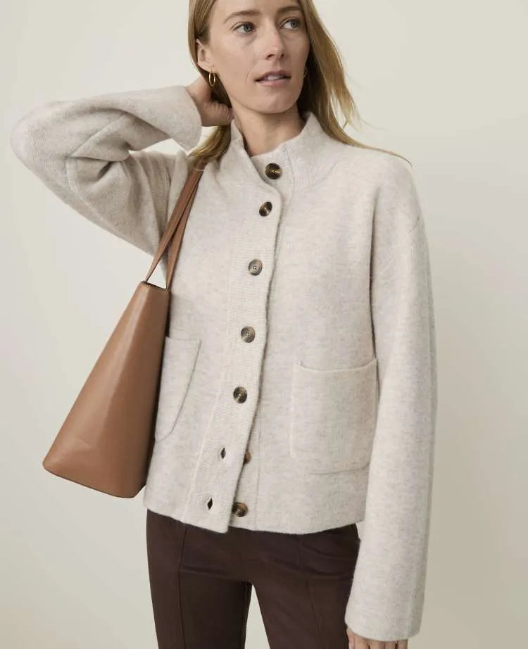Weekend Mock Neck Sweater Jacket
