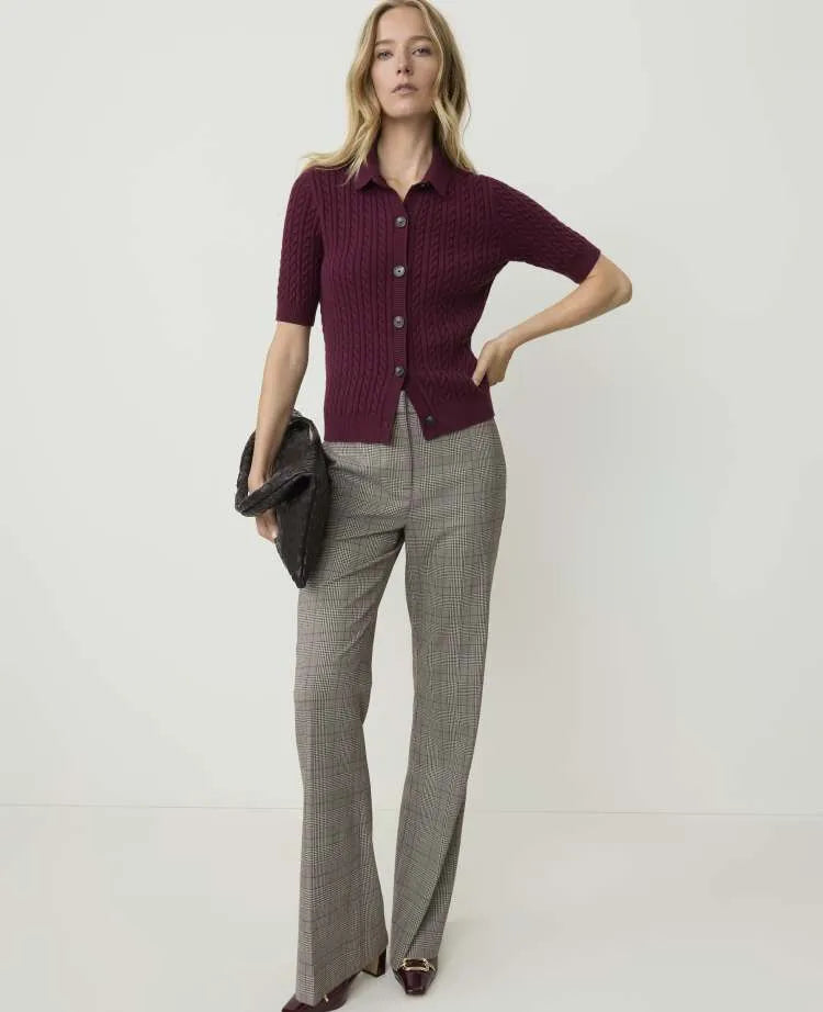 The Petite Plaid Modern Trouser