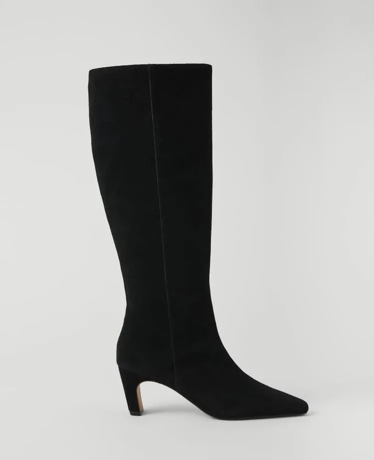 Suede Skinny Heel Tall Boot