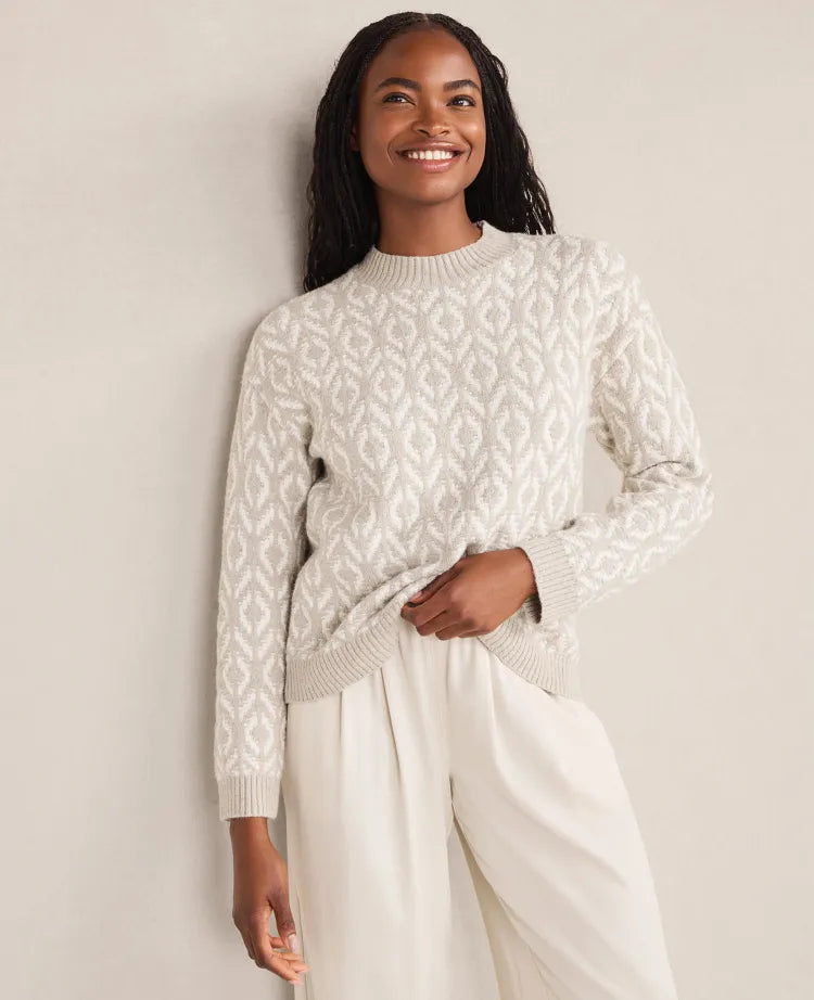 Haven Well Within Organic Cotton Blend Diamond Stitch Sweater