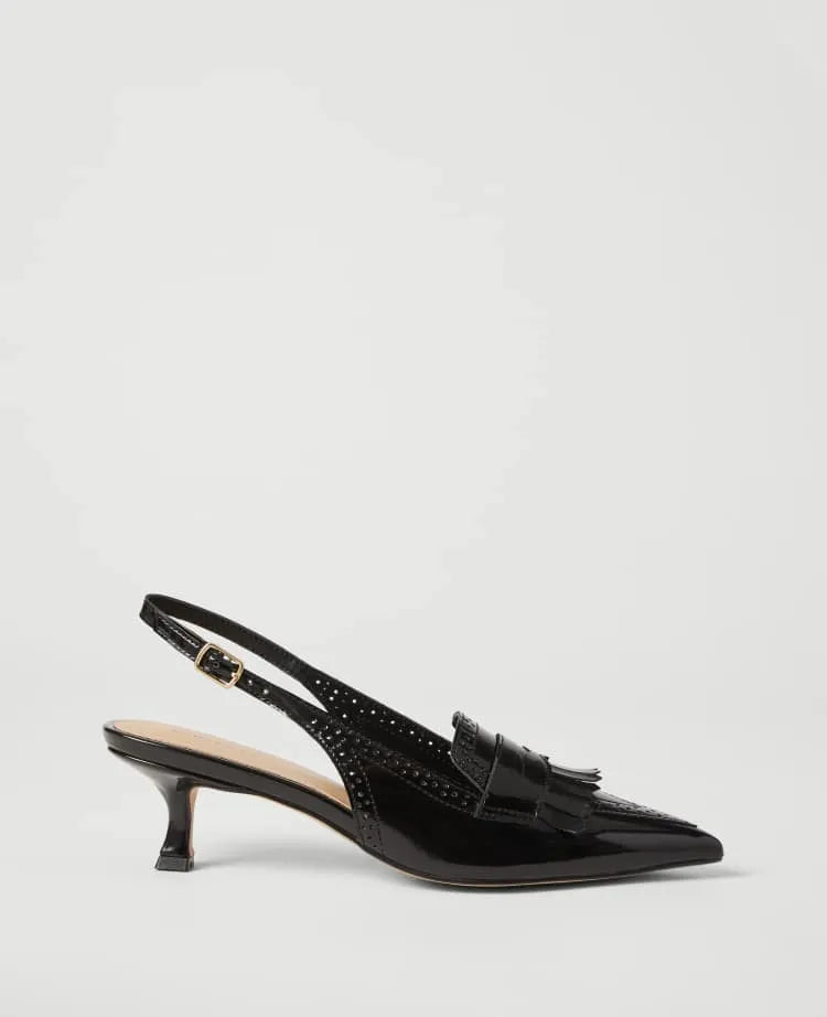 Perforated Kiltie Slingback Pump