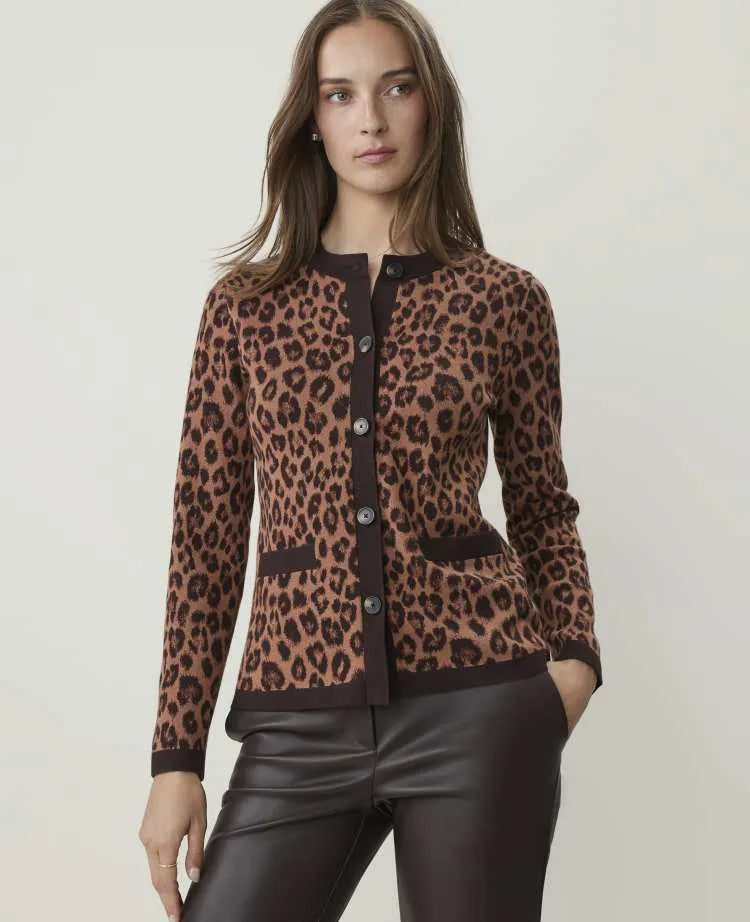 Animal Print Jacquard Jacket