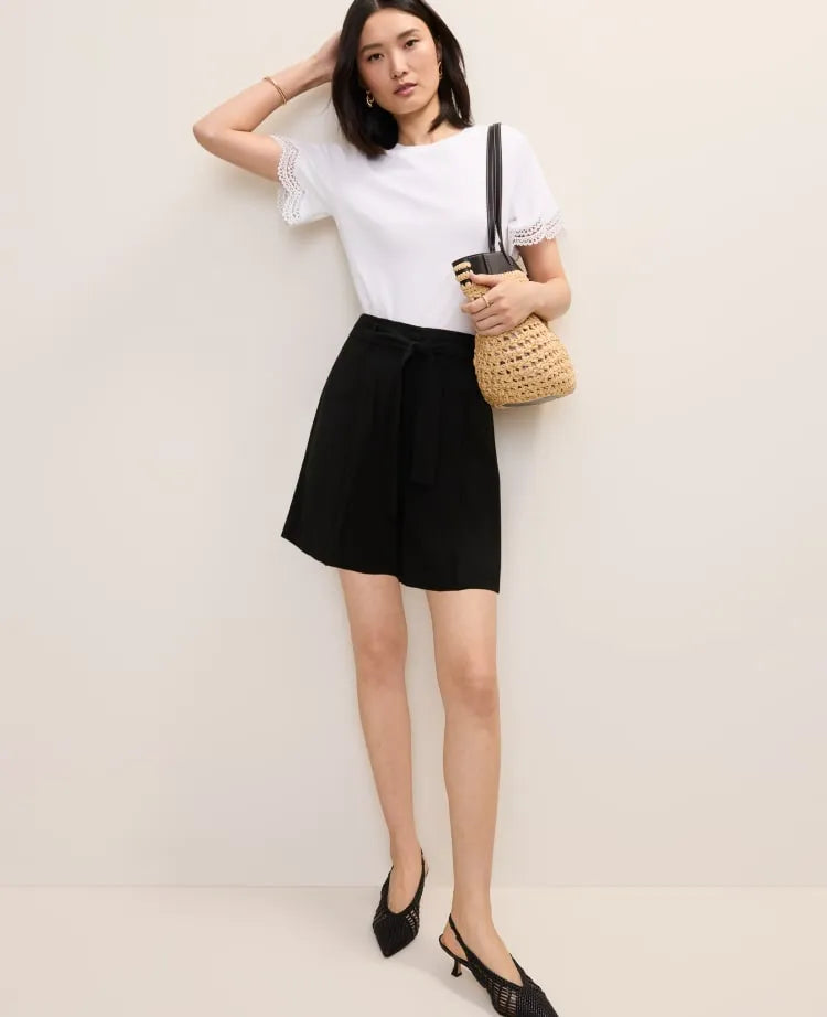 Petite Pleated Paperbag Short