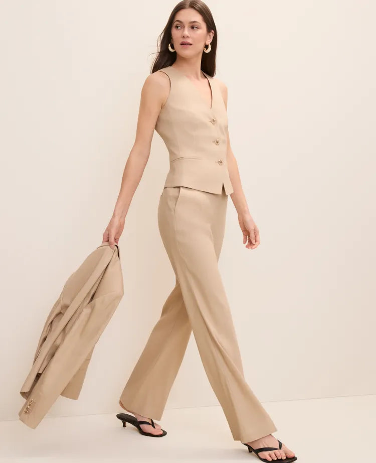 The High Rise Trouser in Linen Blend