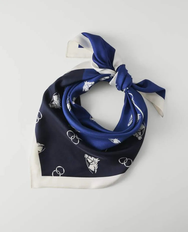 Equestrian Print Silk Scarf
