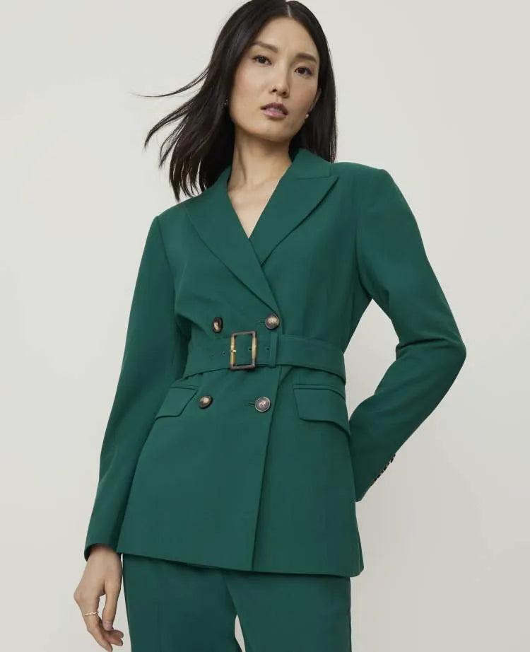 Belted Double Breasted Blazer