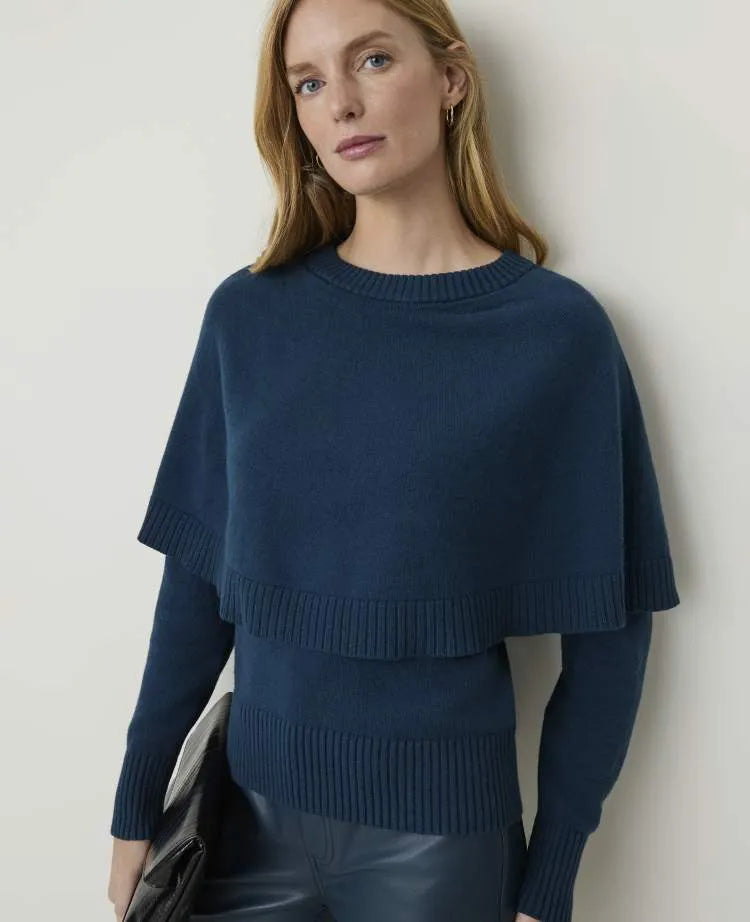 Petite Layered Capelet Sweater