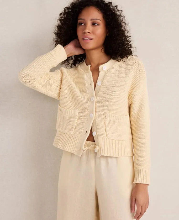 Haven Well Within Cotton Link Stitch Cardigan