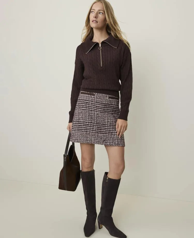 Petite Weekend Tweed A-Line Skirt