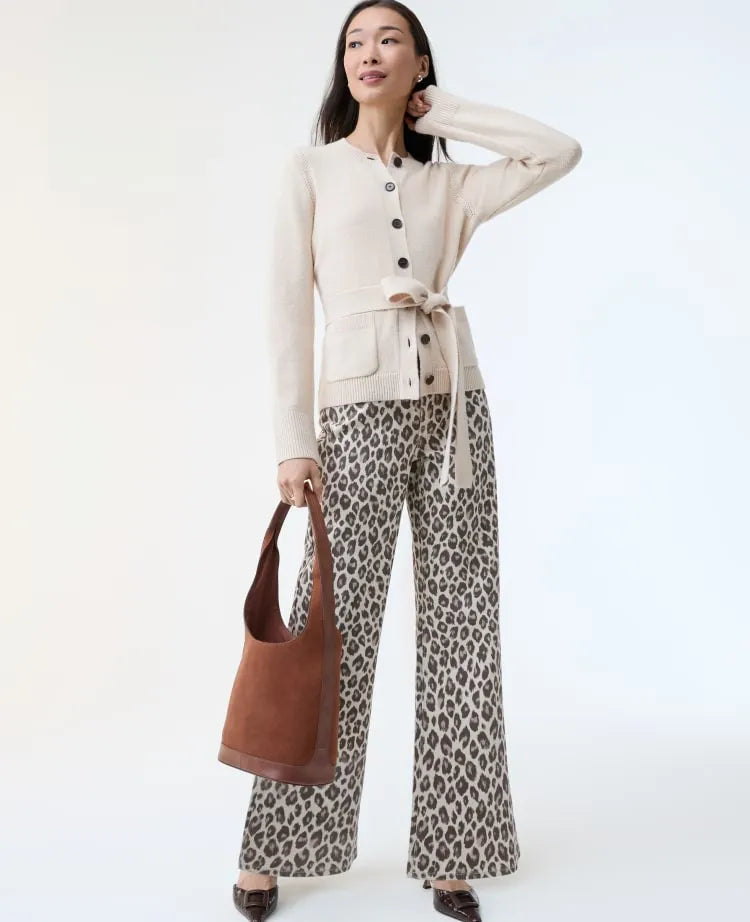 The Wide-Leg Jean in Animal Print