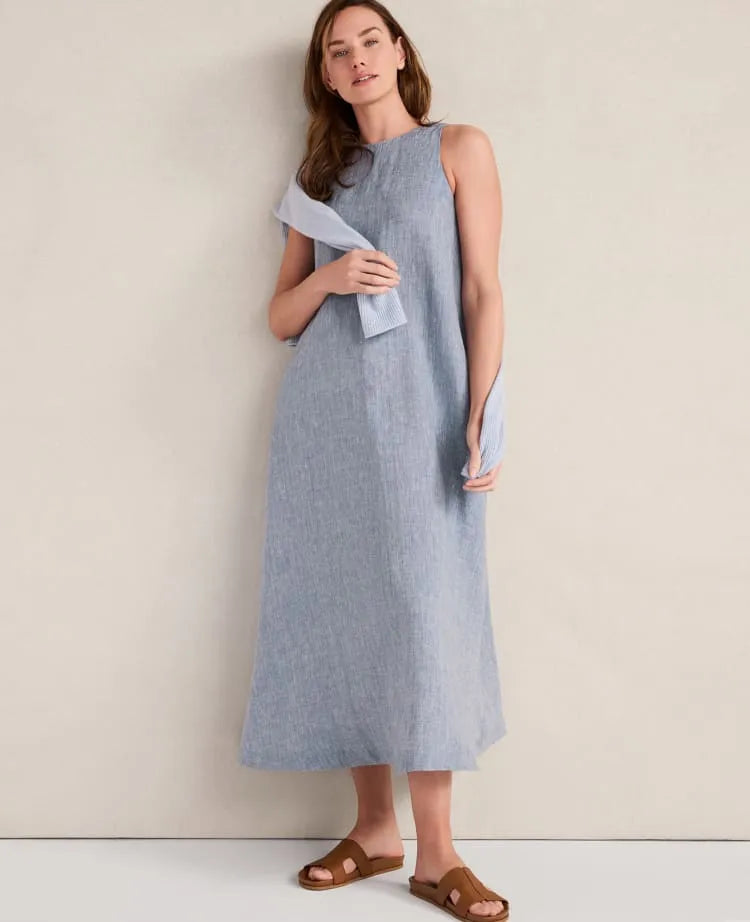 Haven Well Within Linen Boat Neck Maxi Dress