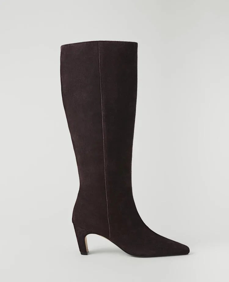 Suede Skinny Heel Tall Boot
