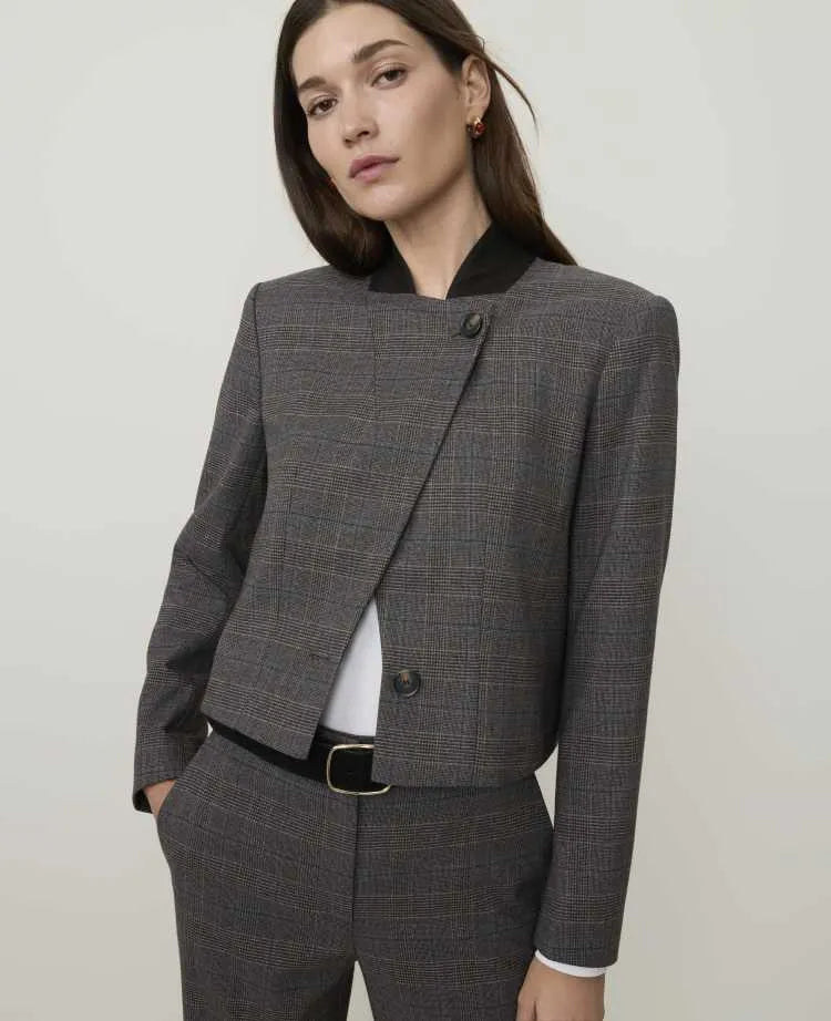 The Petite Plaid Cropped Blazer